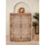 Conceptum Alfombra de Algodón 100 x 150 cm Beige, Rojo y Camel